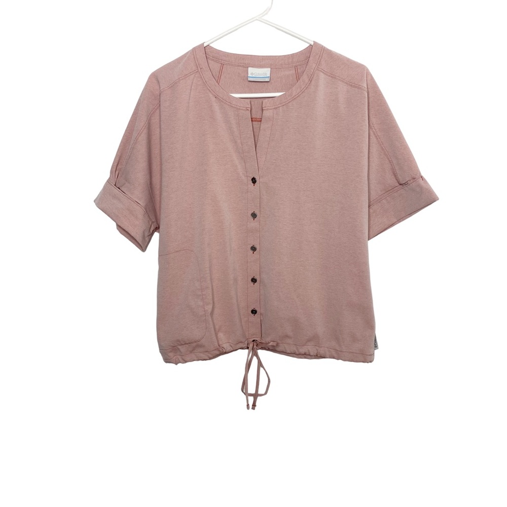 Columbia pullover top lightweight pink medium i